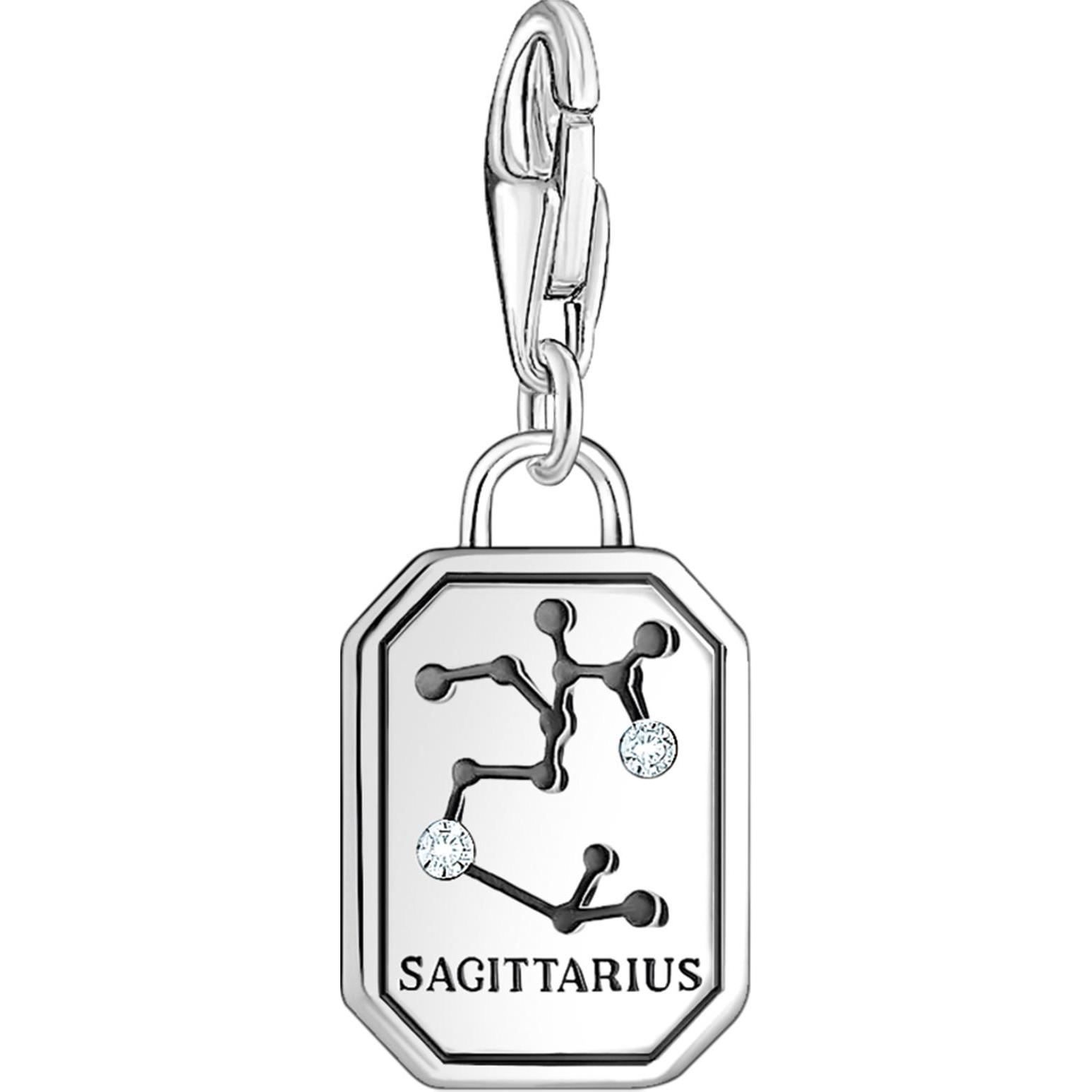 Thomas Sabo, Kettenanhänger, Charm-Anhänger Sternzeichen Schütze mit Steinen Silber, (925er Silber)