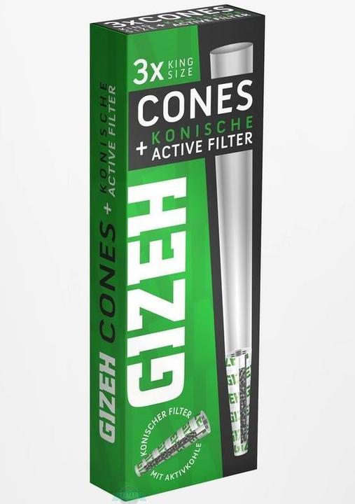 Actual product image Gizeh Cones KS Conical sleeves Activated carbon filter