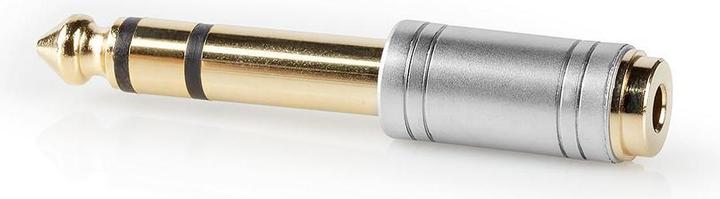 Productafbeelding Nedis Stereo Audio Adapter | 6,35 mm mannelijk | 3,5 mm vrouwelijk | Verguld | Recht | Metaal | Zilver (Jack adapter)