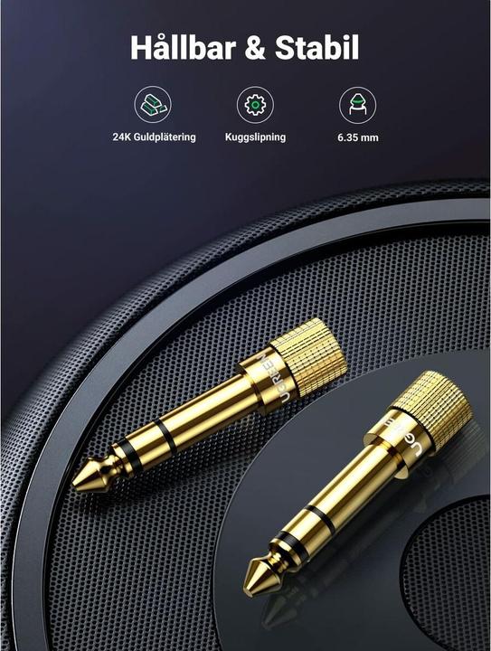 Immagine prodotto Ugreen Spina jack da 6,35 mm a presa da 3,5 mm (Adattatore jack)