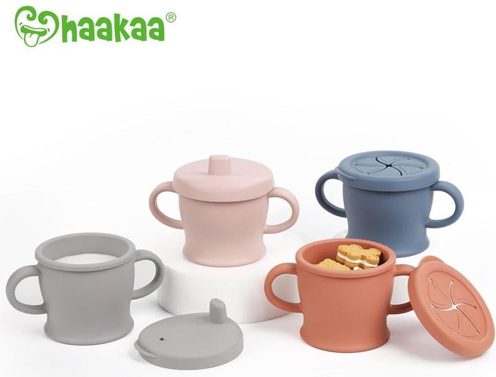 Produktbild Haakaa Trink und Snack Tasse - Stahlblau