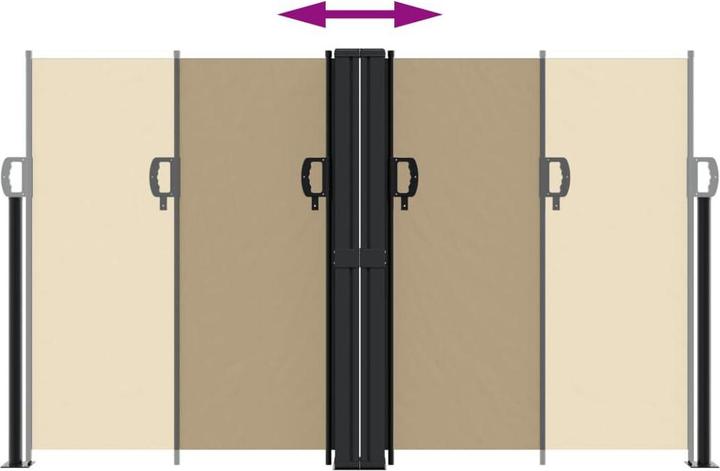Actual product image vidaXL ausziehbare Seitenmarkise (1.40 m)