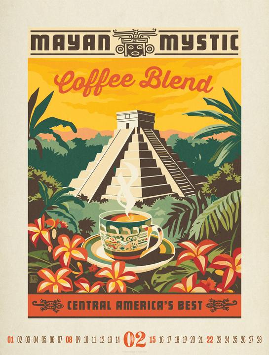 Image du produit Coffee Time - Kaffee-Plakate Kalender 2026 (Couverture rigide, Allemand, Anglais, Espagnol, Français)