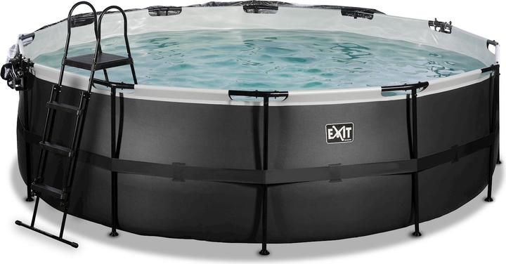 Produktbild Exit Rahmen-Pool rund 450x122 cm mit Sonnendach und Sandfilterpumpe (450 x 122 cm)