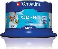 Actual product image Verbatim CD-R, 52x, 700MB, 50 spindle, printable (50 x)