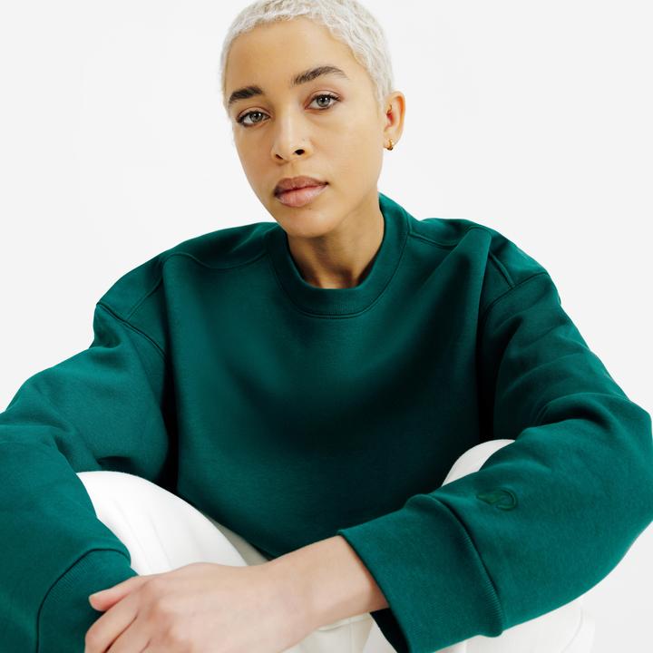Image du produit Decathlon Sweat col rond femme, vert (XXL)