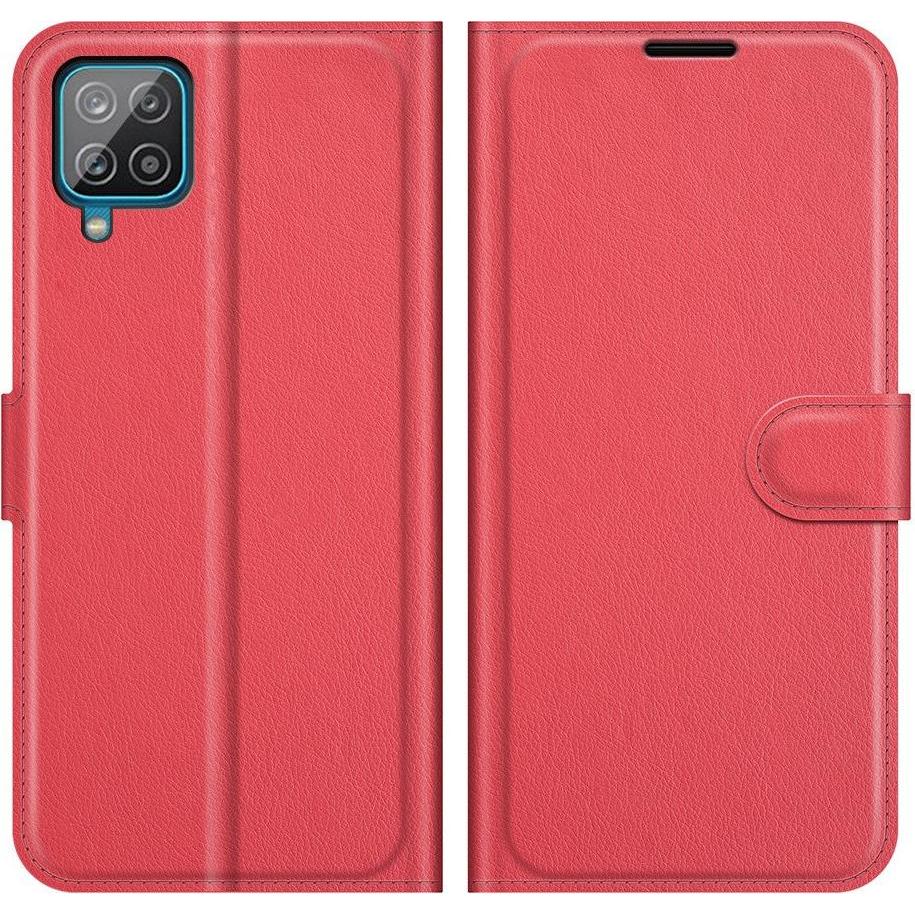 Cover-Discount Galaxy A22 4G - Leder Etui Hülle rot (Samsung Galaxy A22), Smartphone Hülle, Rot