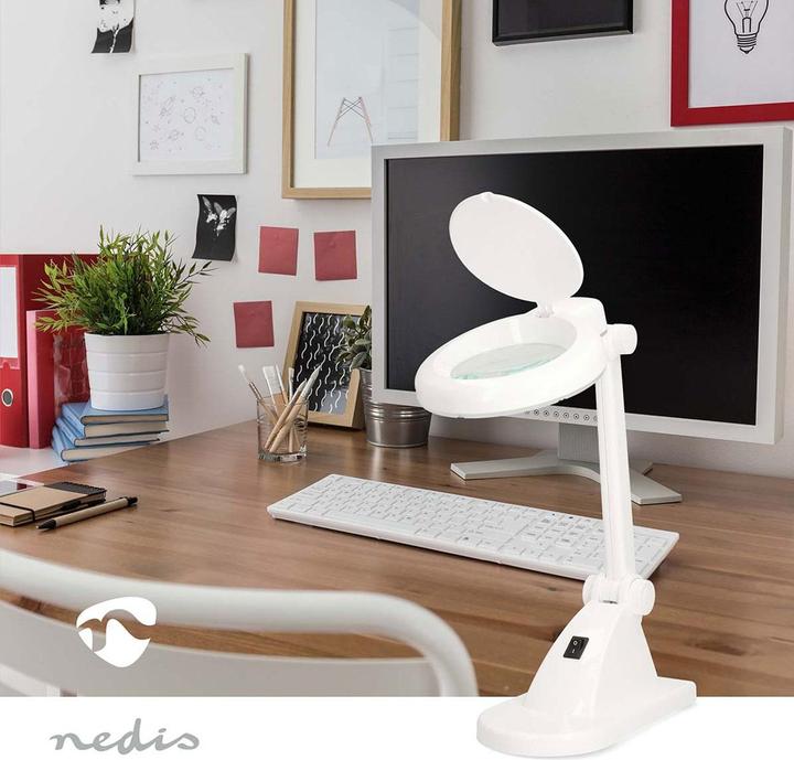 Actual product image Nedis 2er-Set LED-Lupenleuchte, 1,75x Vergrösserung, 6W, 400 Lumen, Linse mit Ø90 mm (400 lm)