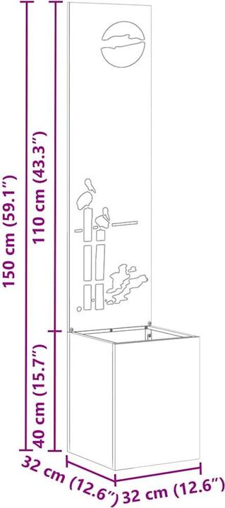 Produktbild vidaXL Gartensichtschutz (32 cm)
