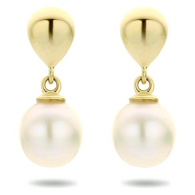 Marie, Oorbellen, Celeste Overhangers Parel - 5 - Gold, (14 Karaat Geelgoud)