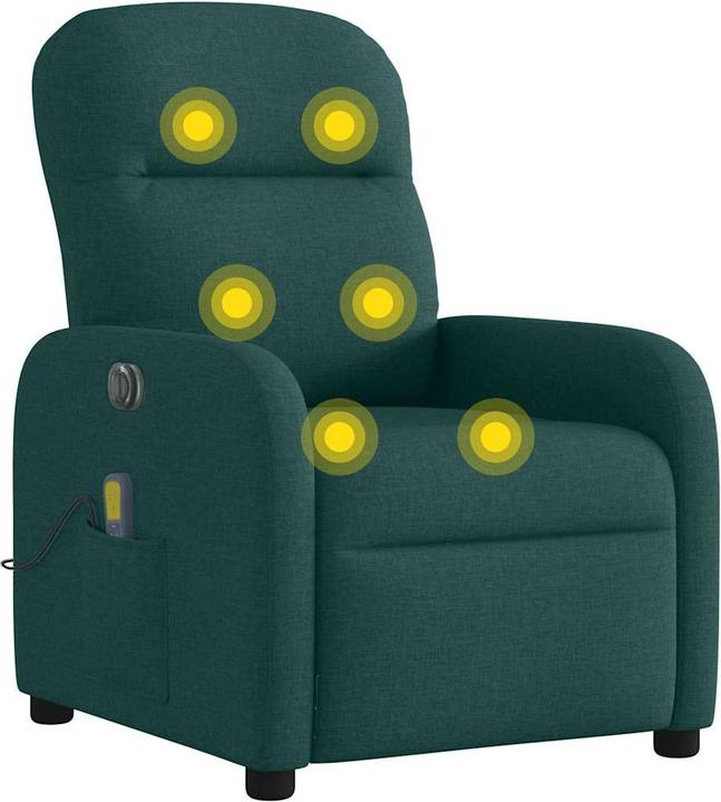 Immagine prodotto vidaXL Sedia da massaggio elettrica in tessuto verde scuro