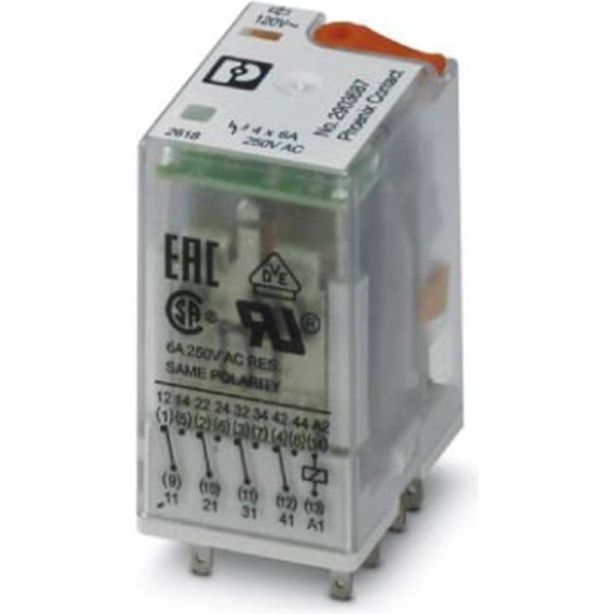 Phoenix Contact REL-IR4 Plug In Power Relay 120AC/4X21, Relais