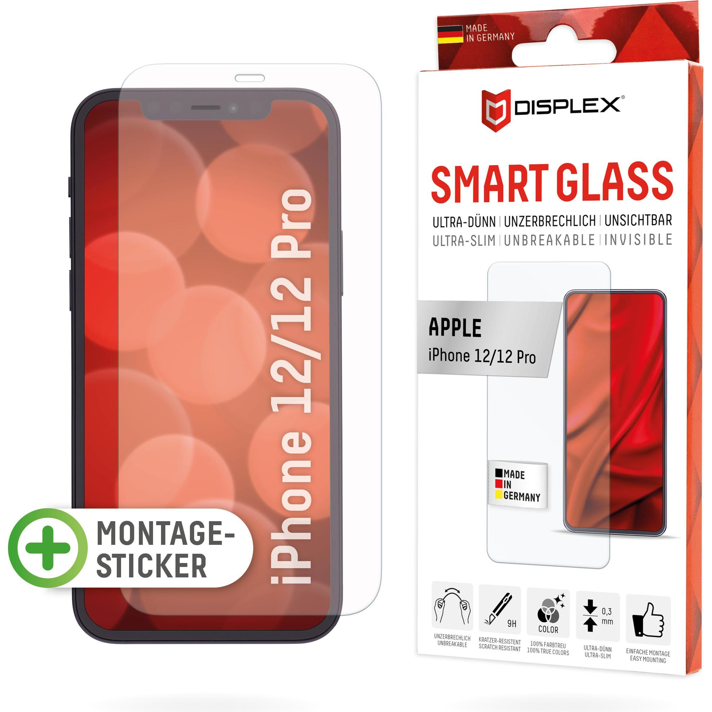Displex Smart Glass, Displayschutzfolie (1 Stück, Realme 12 Pro+), Smartphone Schutzfolie, Transparent