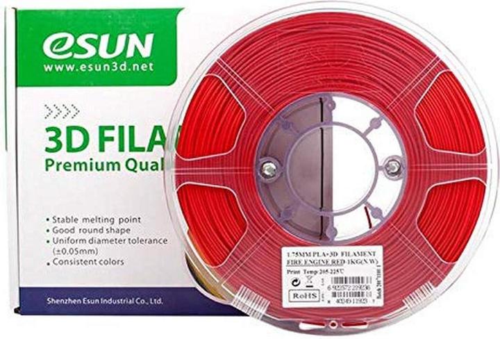 Produktbild eSUN PLA+ 1,75mm Fire Eng. Red 1kg 3D Filament (PLA+, 1.75 mm, 1000 g, Rot)