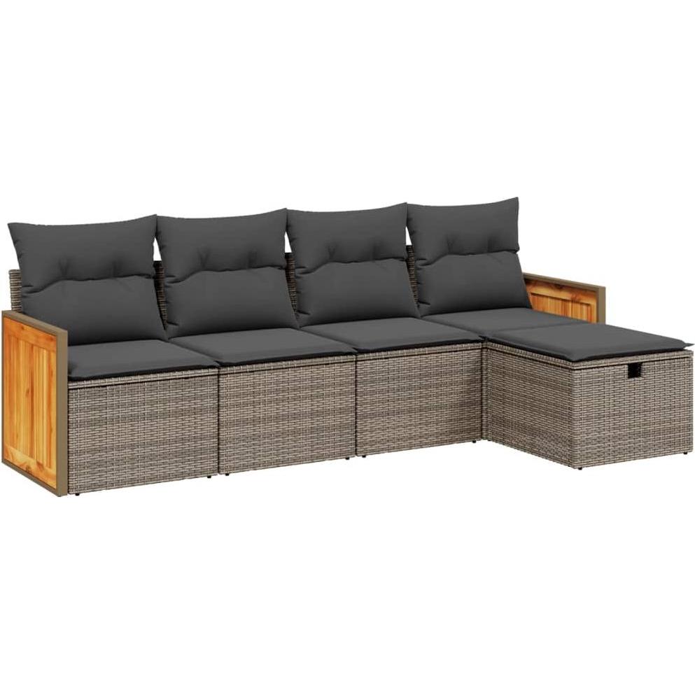 VidaXL, Gartenlounge, 10-tlg. Garten-Lounge-Set mit Kissen