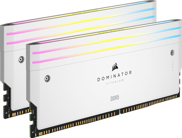 Produktbild Corsair DOMINATOR Titanium Light Enhancement Kit, 2-up config, Functional LEDs, White Heatsink, no DRAM ICs (Mehrfarbig)