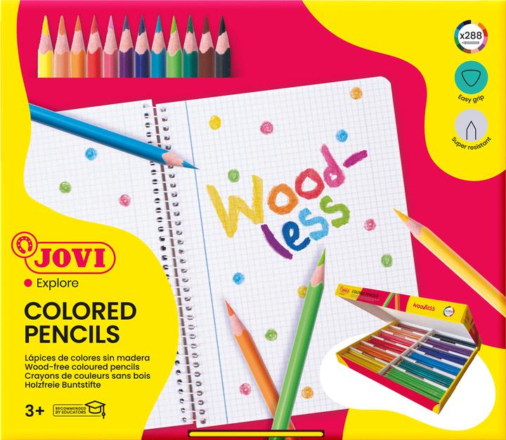 Produktbild Jovi Buntstifte Woodless VE=288 Stück farbig sortiert (288x)