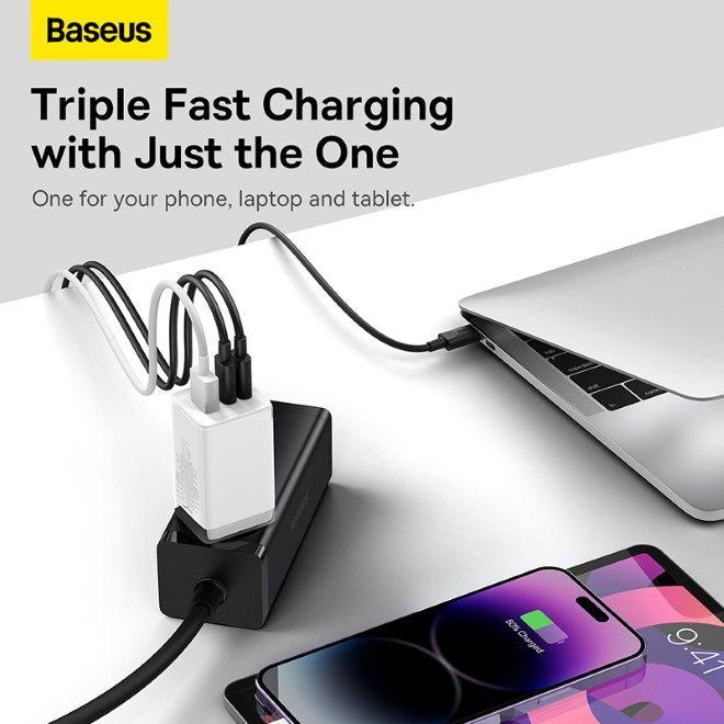 Immagine prodotto Baseus Caricabatterie veloce GaN5 Pro Dual USB-C e USB-A (65 W)