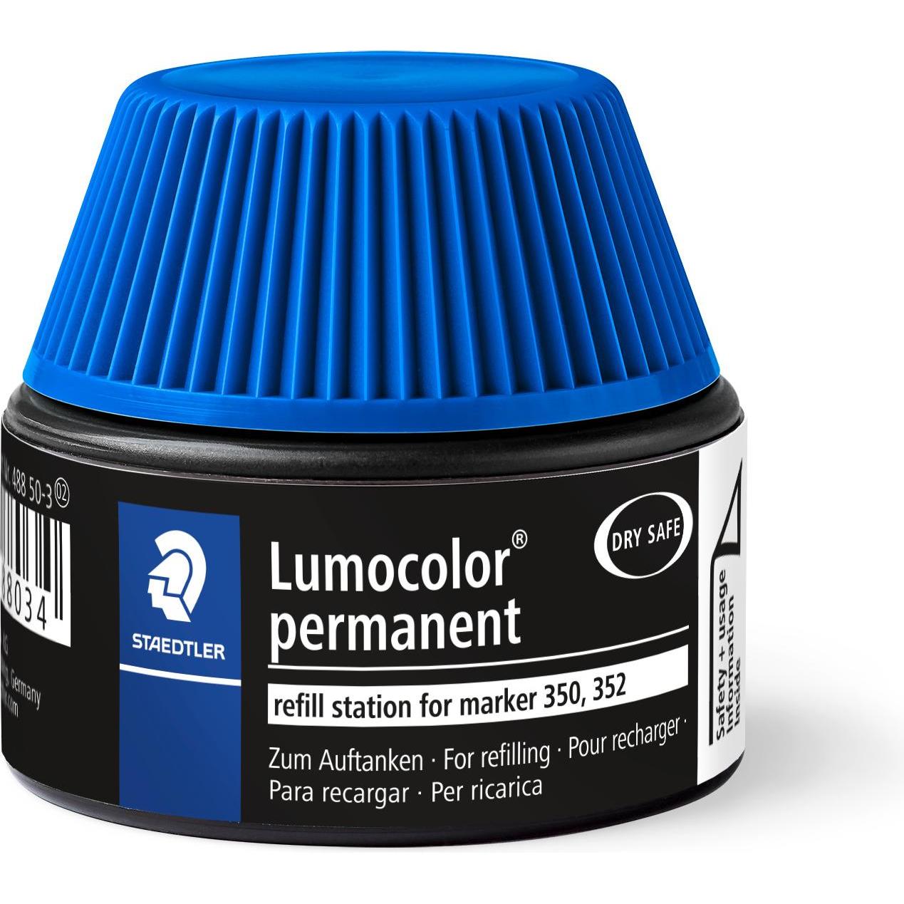 Staedtler, Marker, Lumocolor permanent marker 488 50 Nachfüllstation für marker 350 und 352, Einzelprodukt, blau (Blau, ...