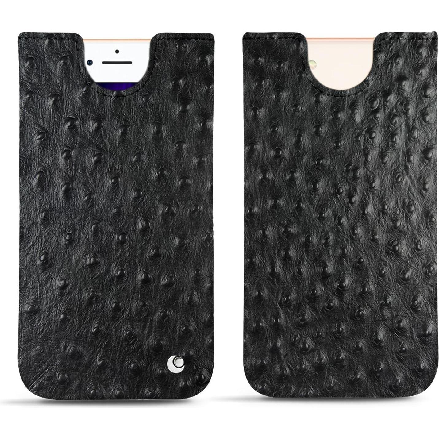 Noreve Lederschutzhülle (Apple iPhone 8), Smartphone Hülle, Schwarz