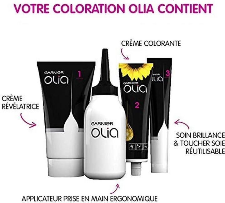 Actual product image Garnier Olia Ammonia-free Oil-based Chestnut Hair Dye Châtain Clair Fondant 1 Count (Chestnut Clair Fondant)