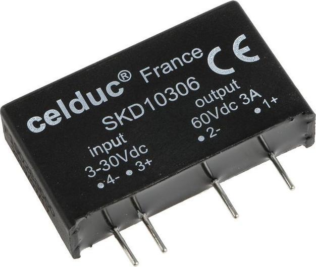 Produktbild Celduc SK Series Solid State Relay, 3 A Load, PCB Mount, 60 V dc Load, 30 V dc Control