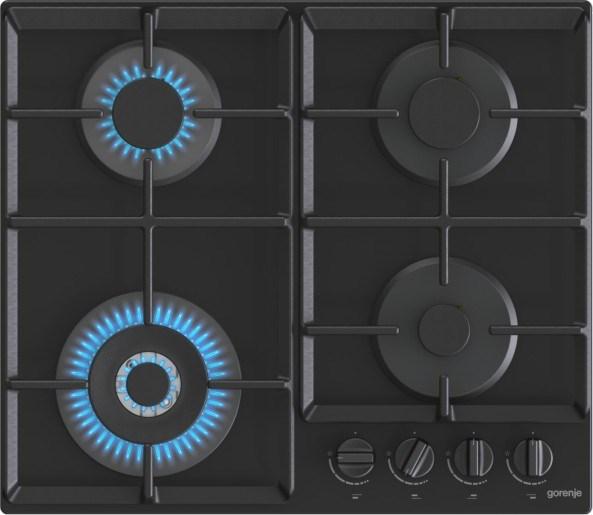 Produktbild Gorenje Hob GTW641EB Gas on glass, Number of burners/cooking zones 4, Mechanical, Juodas