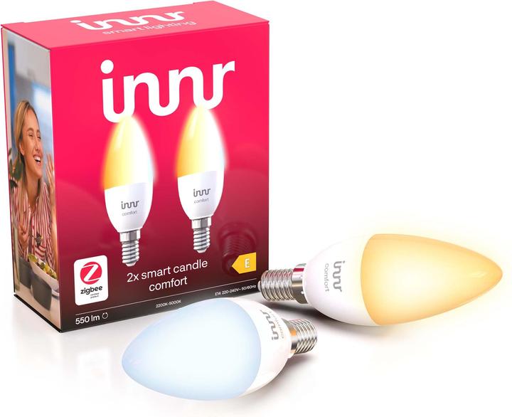 Innr Smart Candle RB 249 T-2 comfort (zigbee 3.0) 2-pack (E14, 550 lm, 2x)