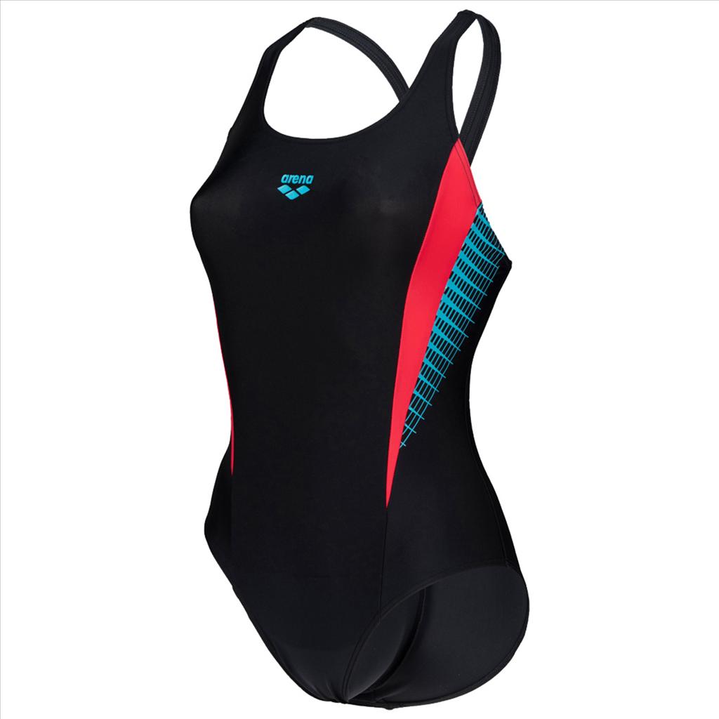 Arena, Damen, Badeanzug, W Threefold V Back One Piece R, Schwarz, (36, S)