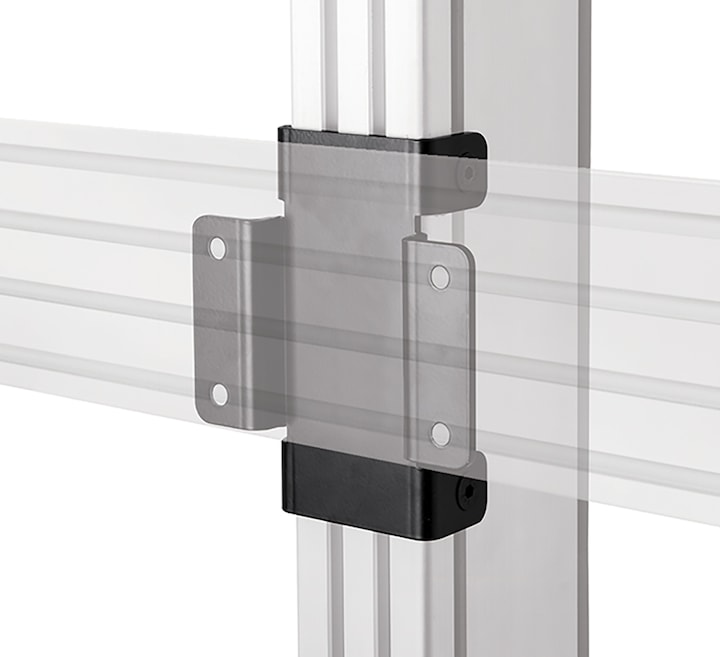 Image du produit b-tech BT8380-JPK - Plaque murale - noir - acier - 140,8 mm - 57 mm - 158 mm