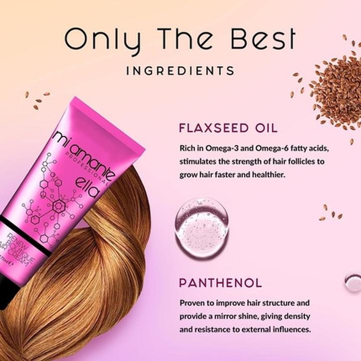 Immagine prodotto Mi Amante Crema per capelli di lusso con pantenolo e olio di semi di lino 175 ml (175 ml)