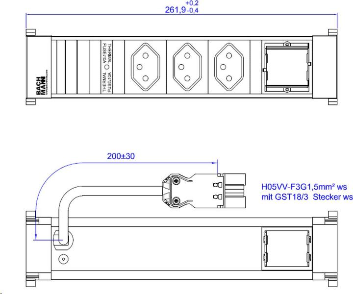 Image du produit Bachmann Prises multiples BACH (3x)
