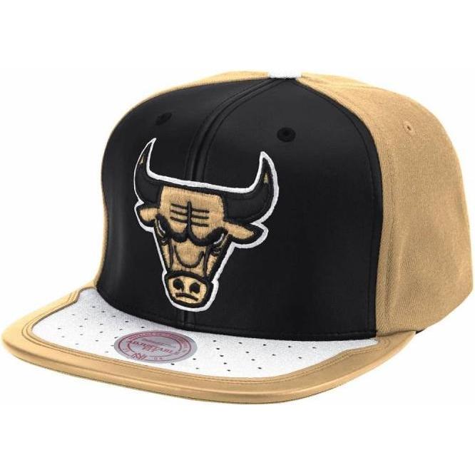 Mitchell & Ness, Uomini, Cappellino, Day One Snapback Bulls Cap, Nero, Beige