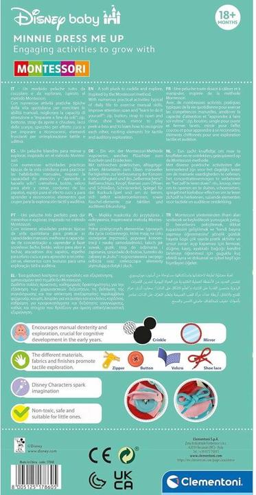 Actual product image Clementoni Clemen Baby Minnie - dress me up 17860 (10 cm)