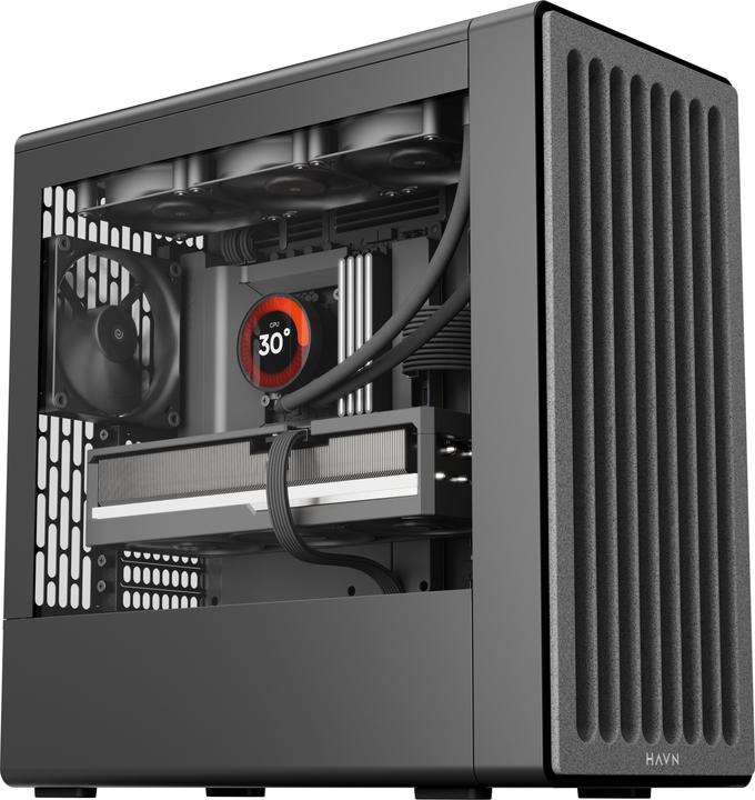 Havn BF 360 Flow PC-Gehäuse, Midi-Tower, E-ATX, Tempered Glass - schwarz (E-ATX, ATX, mATX, Mini-ITX)