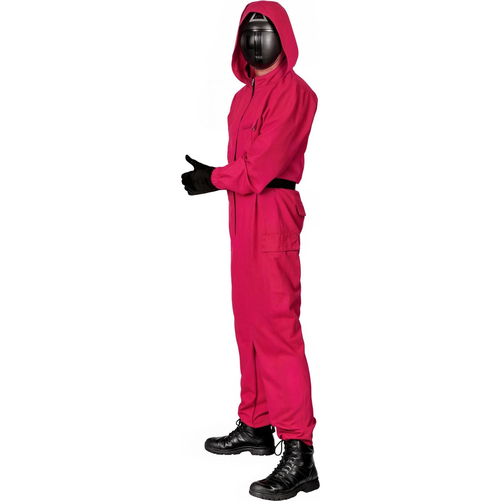 Thumbnail - Bandai Squid Game Wächter Kostüm pink - Fasching Halloween (XL)