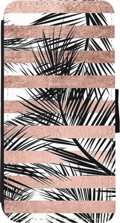 Image du produit PhoneLook Coque Wallet noir Palm trees gold stripes (Apple iPhone 7)