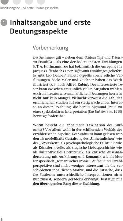 Produktbild Lektürehilfen E.T.A. Hoffmann "Der Sandmann" (Deutsch, 2017)