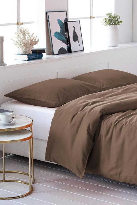 Image du produit Living Home Uni satin (Set de linge de lit, 240 x 240 cm, 65 x 100 cm)