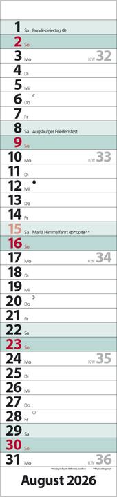 Produktbild StreifenplanerCompactTürkis2026