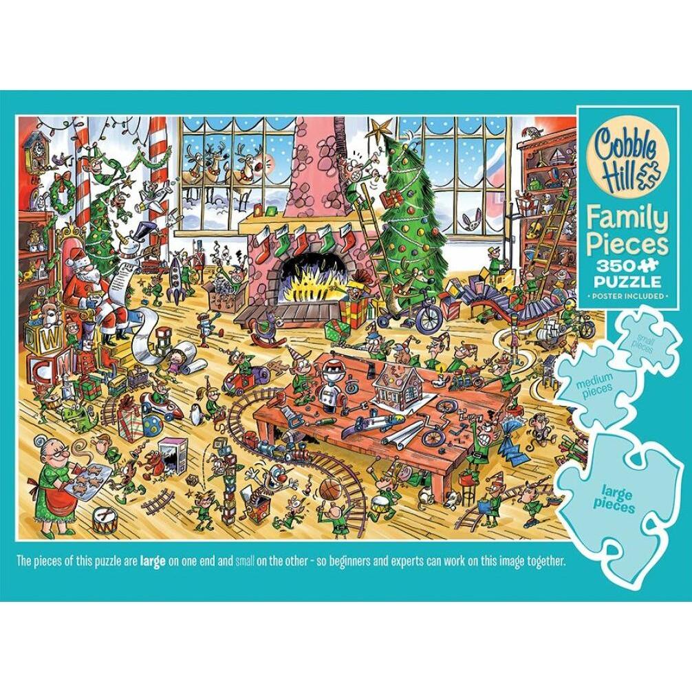 Thumbnail - Cobble Hill Puzzle 350 pieces Elves at Work (Family) (350 Teile)