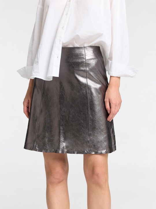 Produktbild Selected Femme Metallic Lederminirock (34)