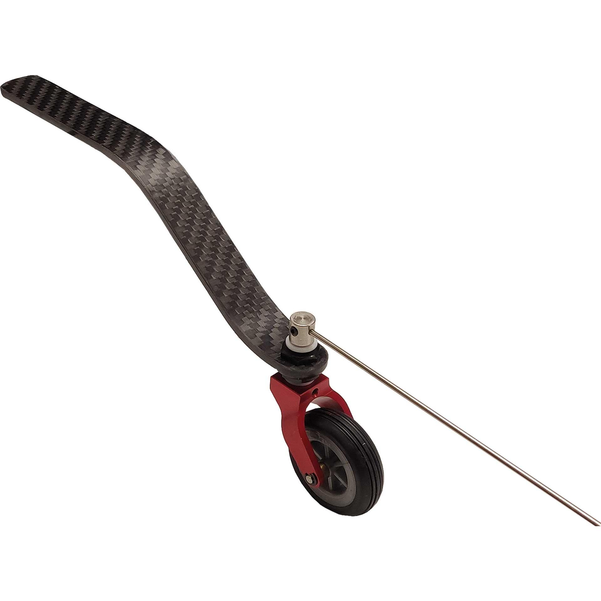 Kuza Heckfahrwerk 85-120ccm Carbon V2 mit Rad ca. 41mm lenkbar