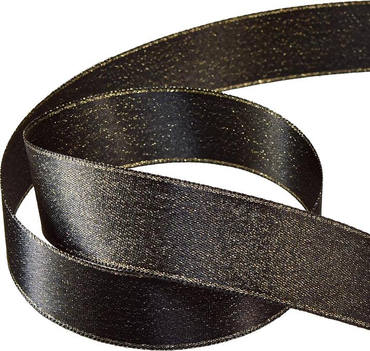 Actual product image Goldina Gift ribbon X-mas shimmer, 25 millimetres x 20 metres, black