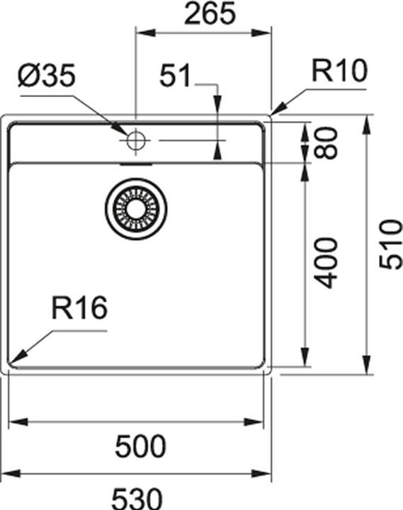 Produktbild Franke Maris MRX 210-50 TL (51 cm, 53 cm)