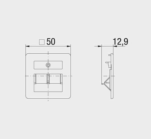 Immagine prodotto Rutenbeck 13510003 - Bianco - Acrilonitrile butadiene stirene (ABS) - - 50 mm - 50 mm - 1,3 cm
