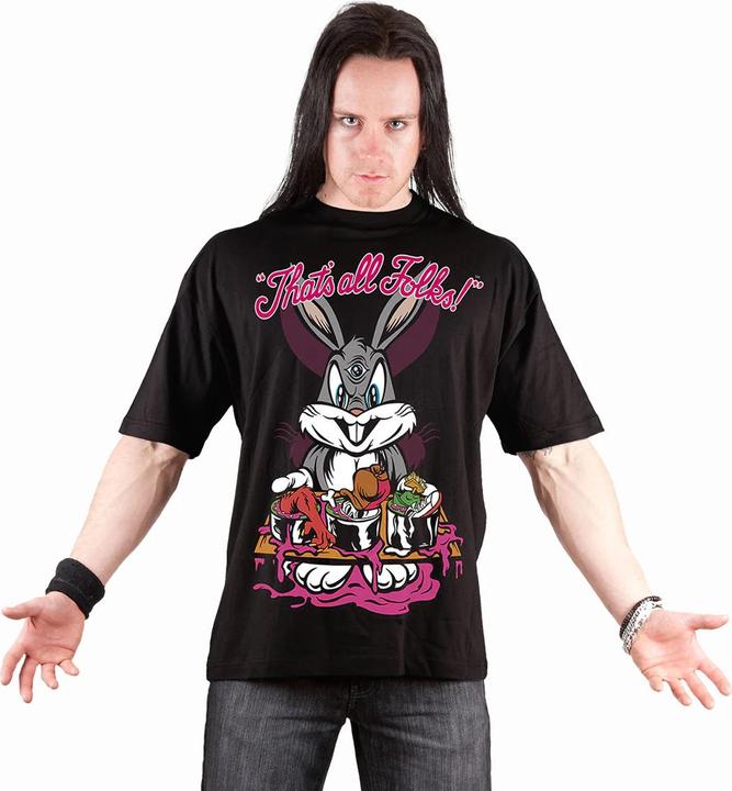 Actual product image Spiral Unisex Adult Evil Bunny Bugs Bunny Looney Tunes T-Shirt (S)