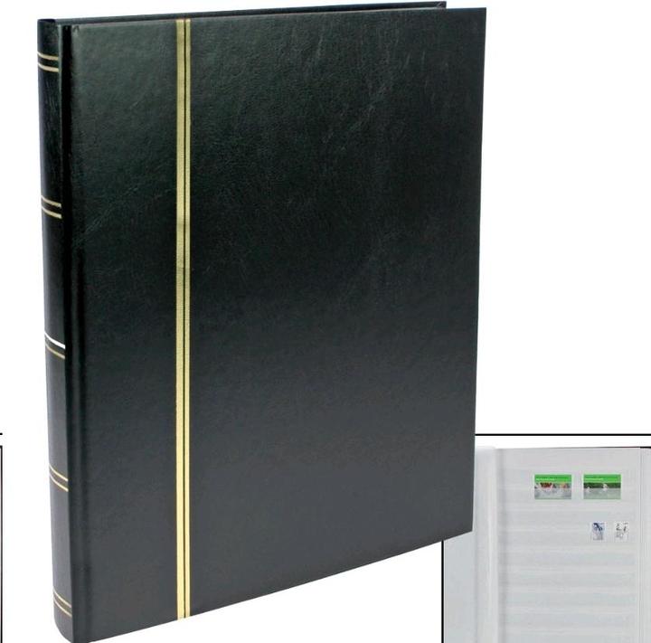 Actual product image Safe black stockbook with 32 white pages (230 x 305 mm)