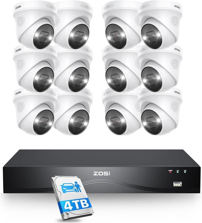 Produktbild Zosi 4K Überwachungskamera-Set C225 mit AI-Erkennung (3840 x 2160 Pixels)