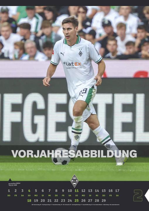 Produktbild Borussia Mönchengladbach 2025 - Fussball-Kalender - Wand-Kalender - Fan-Kalender - 29,7x42 - Sport (Harter Einband, Deutsch)